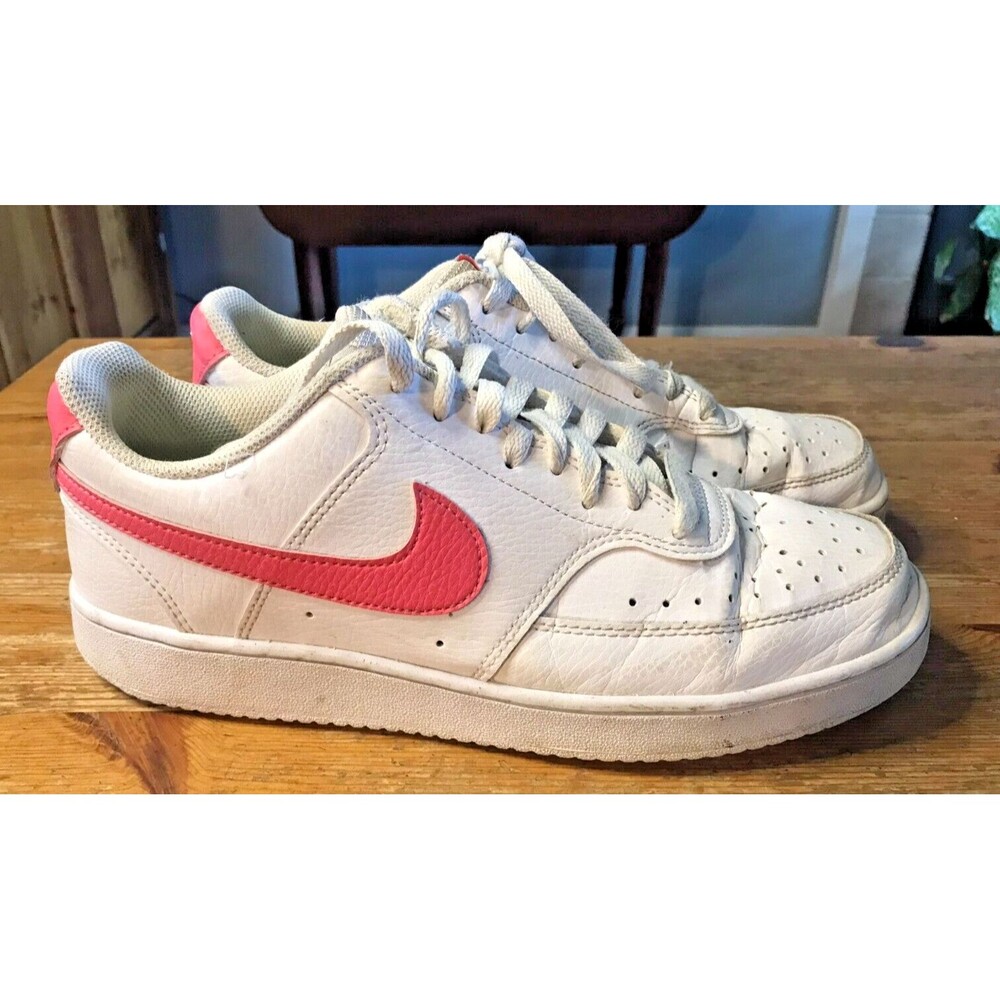 Nike Court Vision Low Women's 10 White Sea Coral Pink DR9885-101 Sneakers